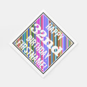 Serviette En Papier Vibrant, coloré 32e anniversaire + Nom personnalis (Coin)