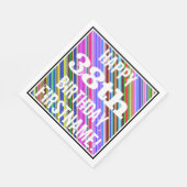 Serviette En Papier Vibrant, coloré 38ème anniversaire + Nom personnal (Coin)