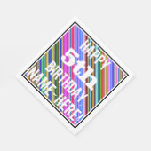 Serviette En Papier Vibrant, coloré 5e anniversaire + Nom personnalisé (Coin)