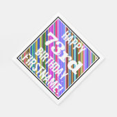 Serviette En Papier Vibrant, coloré 73ème anniversaire + Nom personnal (Coin)