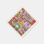 Serviette En Papier Vibrant façade italienne (Coin)