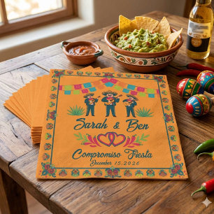 Serviette En Papier Vibrant groupe mariachi mexicain coloré Fiesta