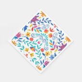 Serviette En Papier Vibrant mexicain Floral Fiesta Mariage (Coin)