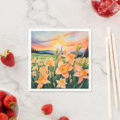 Serviette En Papier Vibrant prairie de jonquille (En situation)