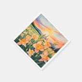 Serviette En Papier Vibrant prairie de jonquille (Coin)