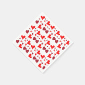 Serviette En Papier Vibrant red hearts background (Coin)