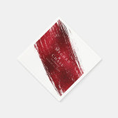 Serviette En Papier Vibrant rouge Faux Foil Paint Stroke (Coin)