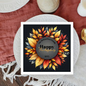 Serviette En Papier Vibrant Saison Autumn Foliing Thanksgiving