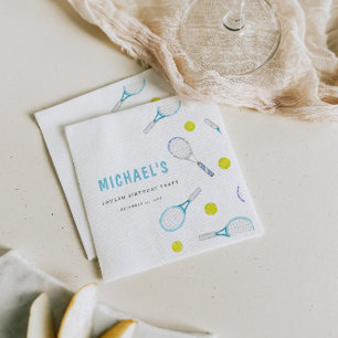 Serviette En Papier Vibrant Tennis Amusant Anniversaire Papier Napkin