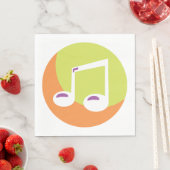 Serviette En Papier Vibrante Note de Musique Double Croche (En situation)
