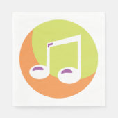 Serviette En Papier Vibrante Note de Musique Double Croche (Devant)