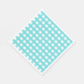 Serviette En Papier Vichy Bleu Ciel (Coin)