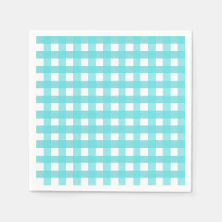 Serviette En Papier Vichy Bleu Ciel
