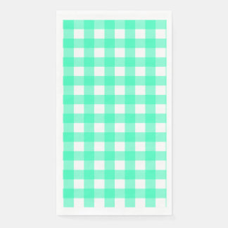 Serviette En Papier Vichy Bleu Turquoise