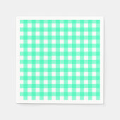 Serviette En Papier Vichy Bleu Turquoise (Devant)