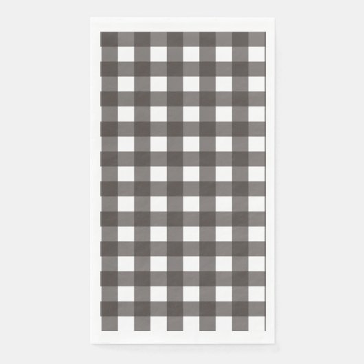 Serviette En Papier Vichy Gris anthracite (Devant)