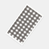Serviette En Papier Vichy Gris anthracite (Coin)