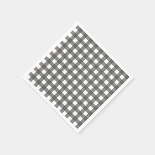 Serviette En Papier Vichy Gris clair (Coin)