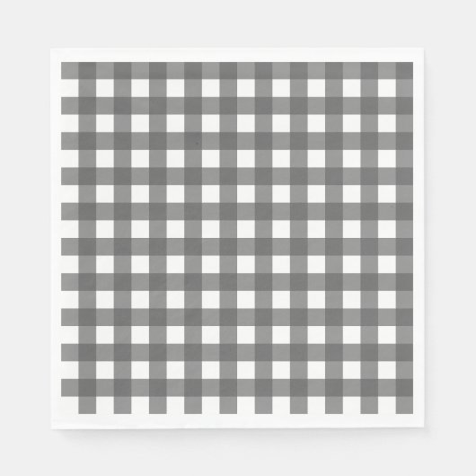 Serviette En Papier Vichy Gris clair (Devant)