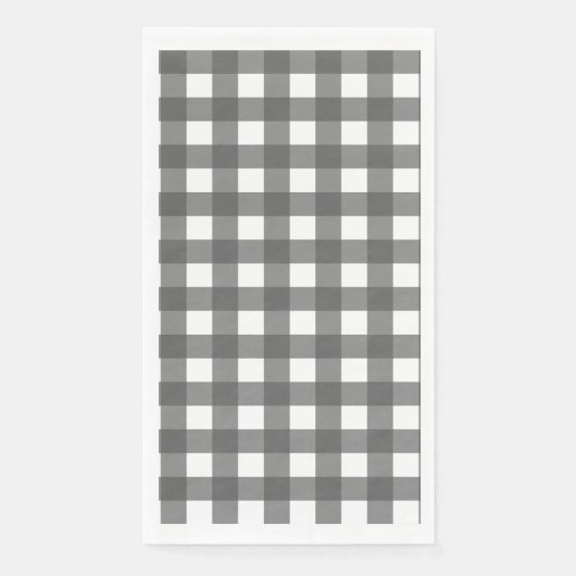 Serviette En Papier Vichy Gris clair (Devant)