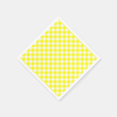 Serviette En Papier Vichy Jaune (Coin)