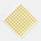 Serviette En Papier Vichy Jaune clair (Coin)