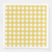 Serviette En Papier Vichy Jaune clair (Devant)