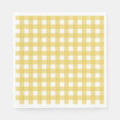 Serviette En Papier Vichy Jaune clair (Devant)