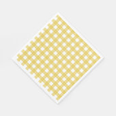 Serviette En Papier Vichy Jaune clair (Coin)
