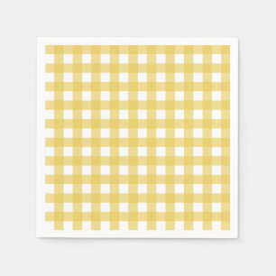 Serviette En Papier Vichy Jaune clair