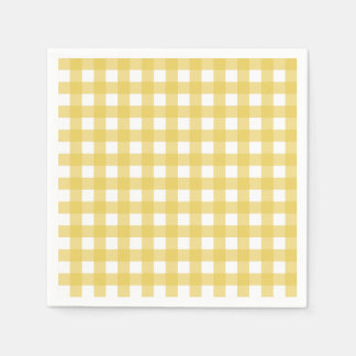 Serviette En Papier Vichy Jaune clair