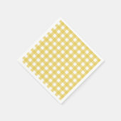 Serviette En Papier Vichy Jaune clair (Coin)