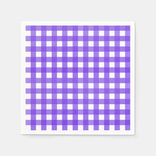 Serviette En Papier Vichy Lavande (Devant)