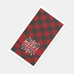 Serviette En Papier Vichy Noël joyeux flocon de neige