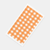 Serviette En Papier Vichy Orange (Coin)