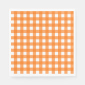 Serviette En Papier Vichy Orange (Devant)