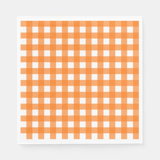 Serviette En Papier Vichy Orange (Devant)