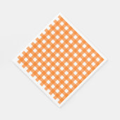 Serviette En Papier Vichy Orange (Coin)