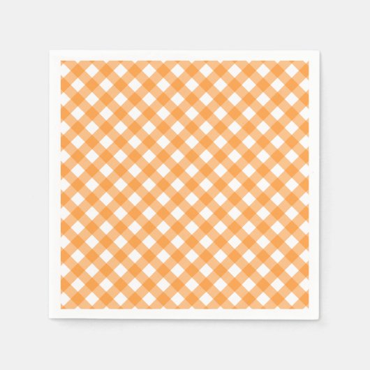 Serviette En Papier Vichy Orange (Devant)
