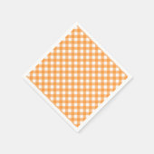 Serviette En Papier Vichy Orange (Coin)