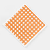 Serviette En Papier Vichy Orange (Coin)