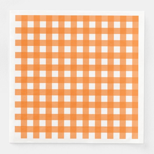 Serviette En Papier Vichy Orange (Devant)