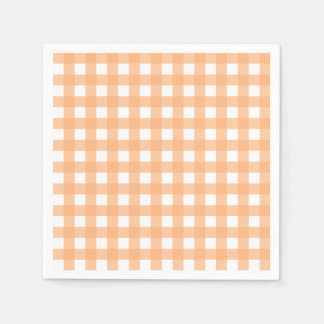 Serviette En Papier Vichy Orange clair