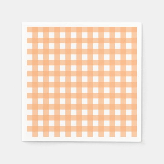 Serviette En Papier Vichy Orange clair (Devant)