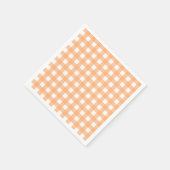 Serviette En Papier Vichy Orange clair (Coin)