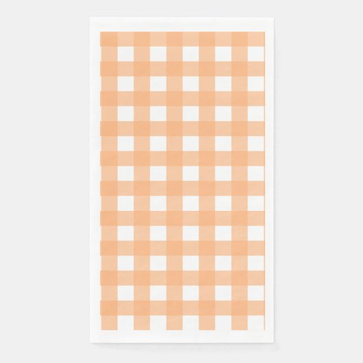 Serviette En Papier Vichy Orange clair (Devant)