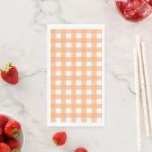 Serviette En Papier Vichy Orange clair (En situation)