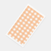 Serviette En Papier Vichy Orange clair (Coin)