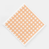 Serviette En Papier Vichy Orange clair (Coin)