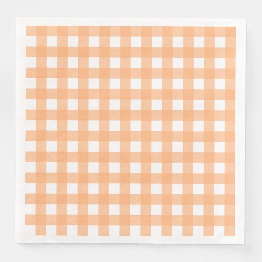 Serviette En Papier Vichy Orange clair (Devant)